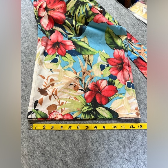 JEALOUS TOMATO Tropical  print wide‎ leg Capri pants size M. - Picture 11 of 11